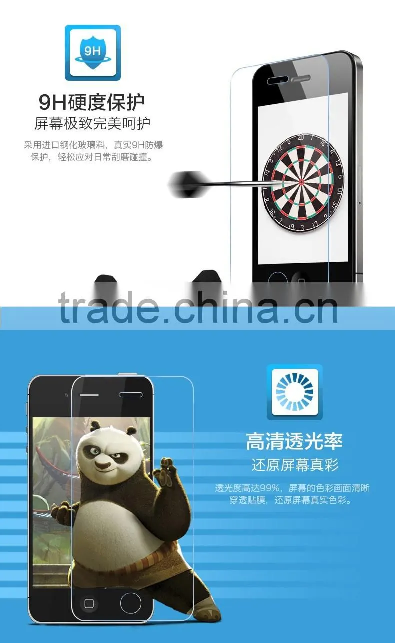 For iPhone Appple 4s tempered screen film protector glass Clean color Best price