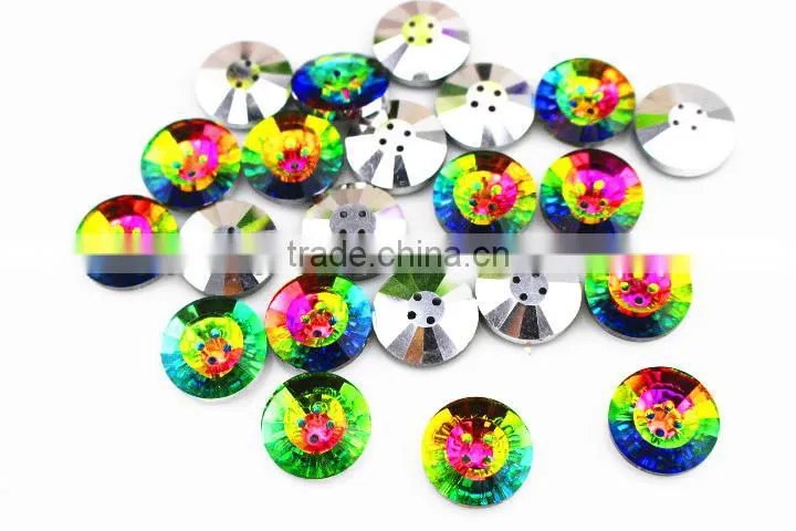 China Wholesale Flat Back Crystal Sewing Buttons