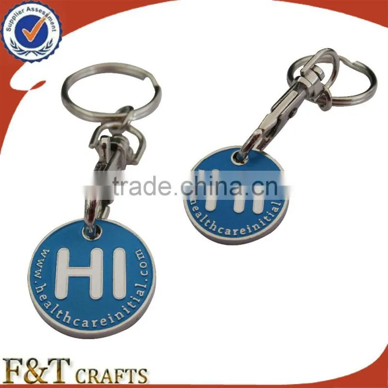 High quanlity promotional trolley/ coinscustom cheap metal for supermarket trolley coin/trolley coins wishbone fitting