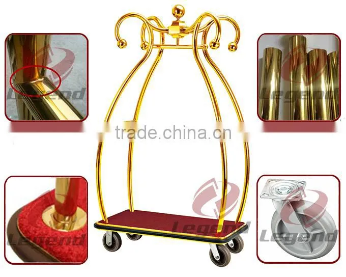 Economy Golden Flower Luxury Baggage Trolley