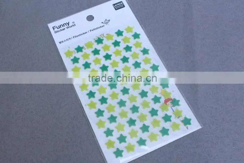 Cheap wholesale funny kids felt sticker/New design hot sale for kids felt sticker
