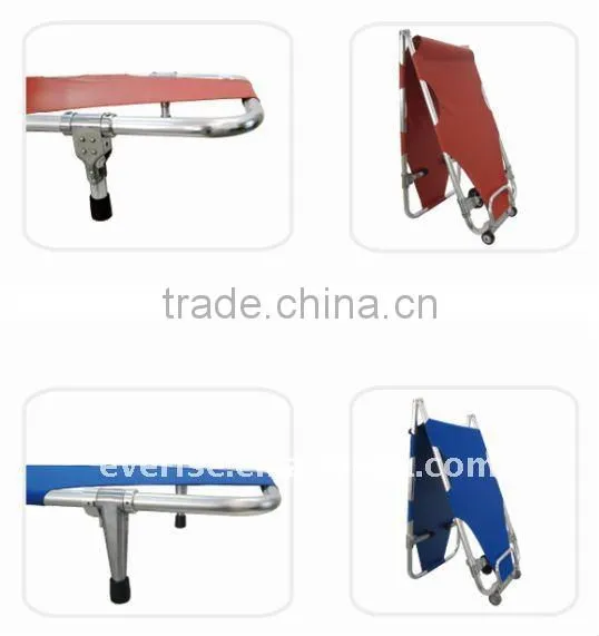 Aluminum alloy Medical & Funeral 2 folding Stretcher