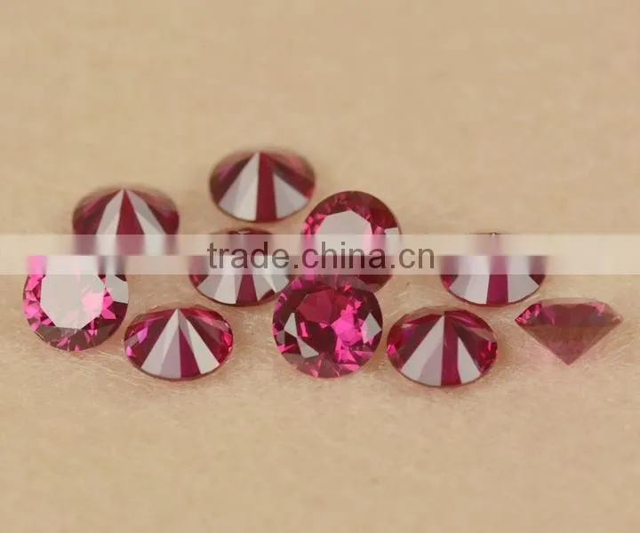6mm 7# color cheap price round lab created rough ruby corundum
