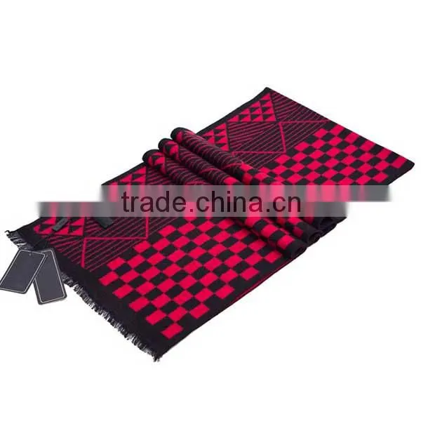 2015 new fashion cheap jacquard long 100% silk scarf for men