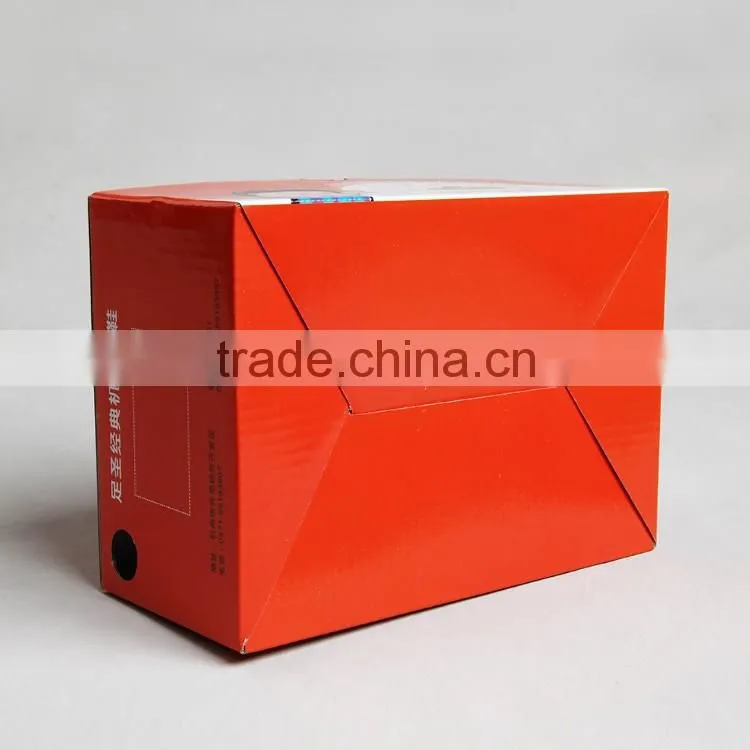 Alibaba credible factory custom packaging box with corrugated paper for kids footwear