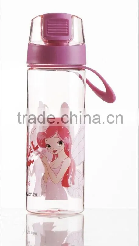 plastic sports bottle with straw/school water bottle for kids /kids water bottle