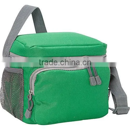Aluminium Lining Picnic Lunch Insulated Cooler bag Warm Travel Messanger Pocket Bag QJ-H0102