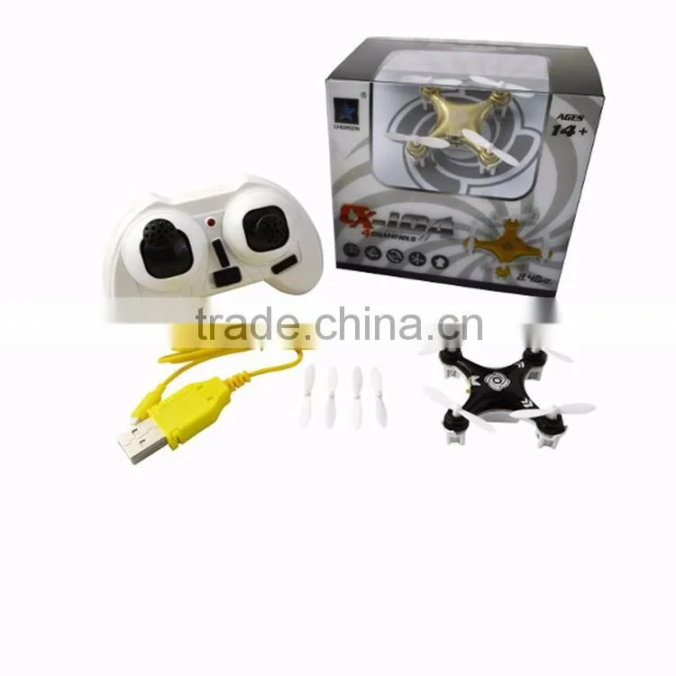 Wholesale toy supplies Cheerson CX-10a 2.4G Remote Control Toys 4CH 6Axis RC Quadcopter electronic toys mini rc helicopters