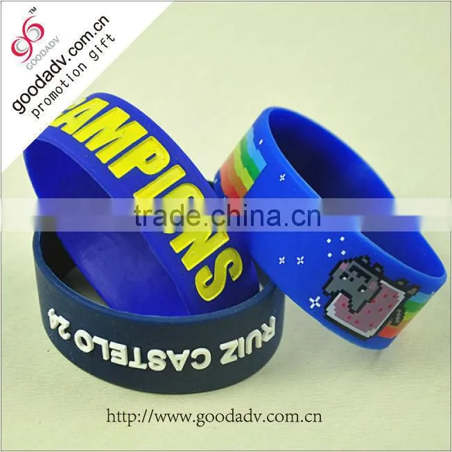 Waterproof tag custom mixture thin silicone bracelets with logo