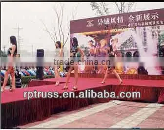 portable smart aluminum stage with folding risers or legs for hot sale