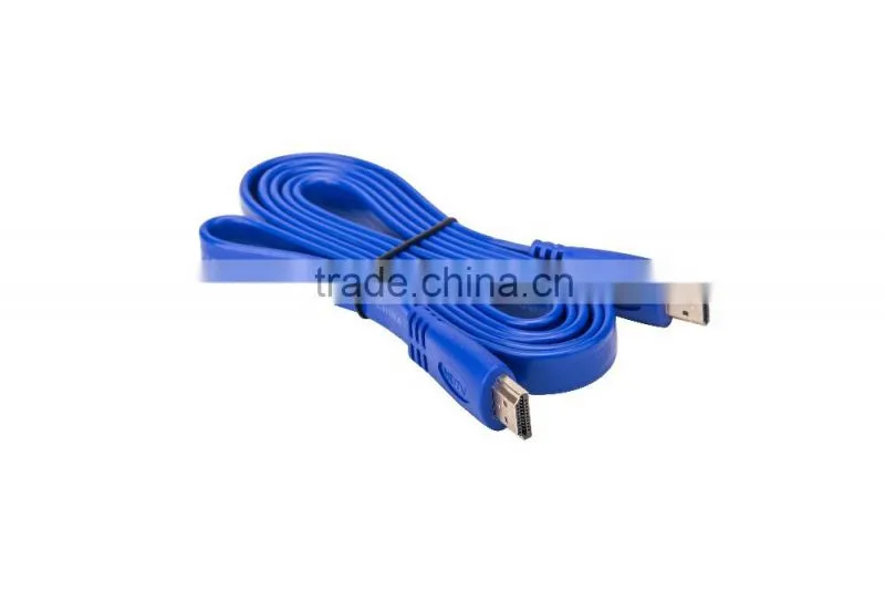 Fashion 1.8m white flat hdmi cable for Multimedia