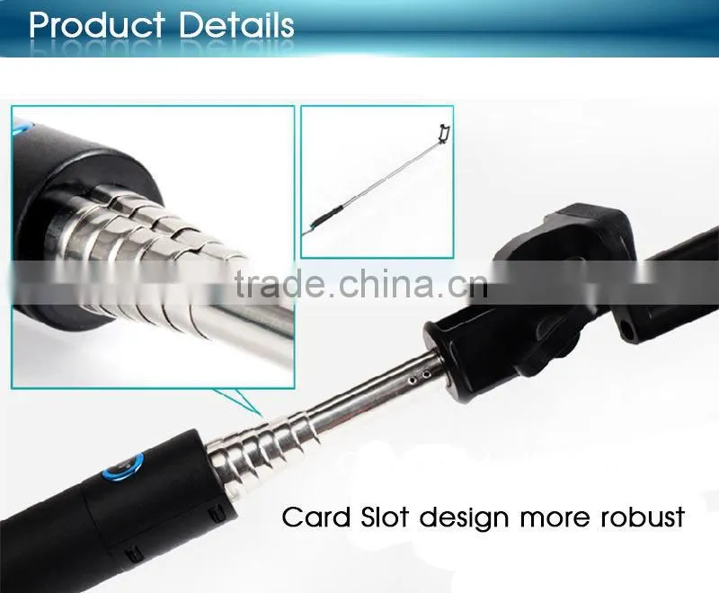high-end innovative design travel snapshot camera tripod folding bluetooth selfie stick monopod for ios android smartphones