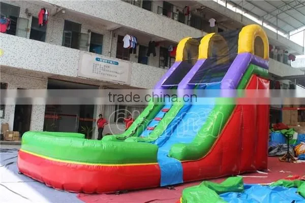 Commercial Rainbow Inflatable Water Slide for Kids