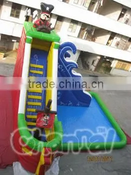 Top quality inflatable swimming pool with slide