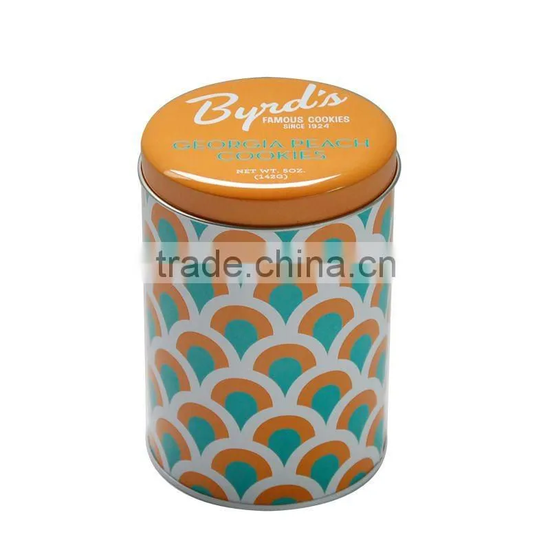 Custom Made Food Grade Round Shape Metal Box Tin Can for Tea Coffee
