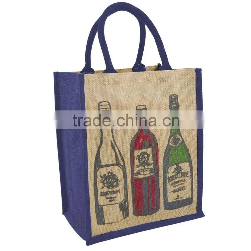 High Quality Custom Reusable Wine Bag Water Bottle Bag