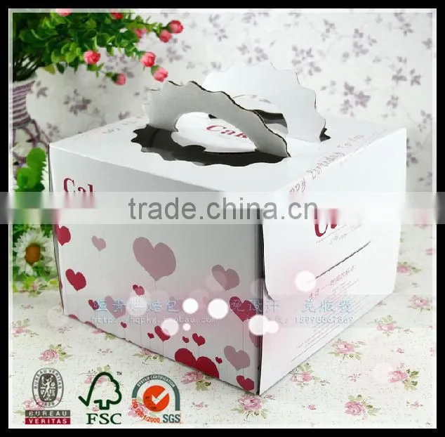 Custom popualr high quality exquisite wedding cake boxes with cheap price wholesale