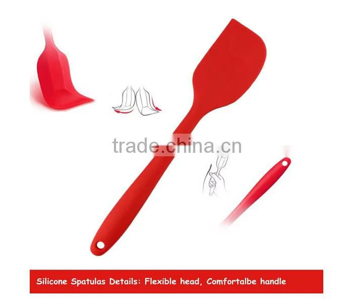 Eco-friendiy Silicone Spatula Set Heat Resistant Cooking Baking Utensils silicone spatula set