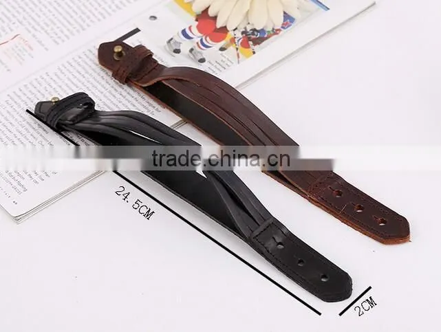 Mens Genuine Leather Wrap Bracelet Fashion Wristband Cuff Bracelet Womens Bangle