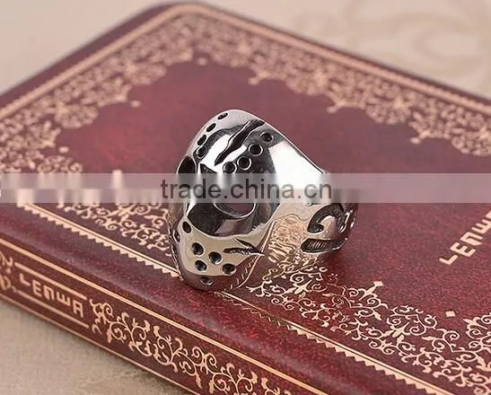 Fashion forward skull titanium steel ring man ring personality punk ring