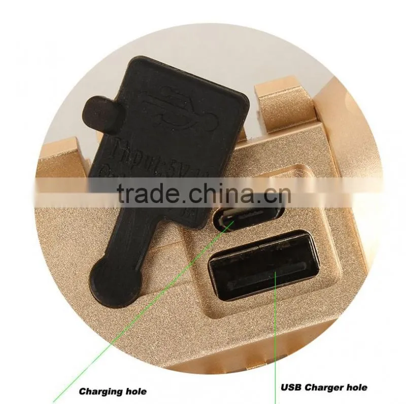 Direct Charging Waterproof Flashlight With USB Rechargerable LED Flashlight