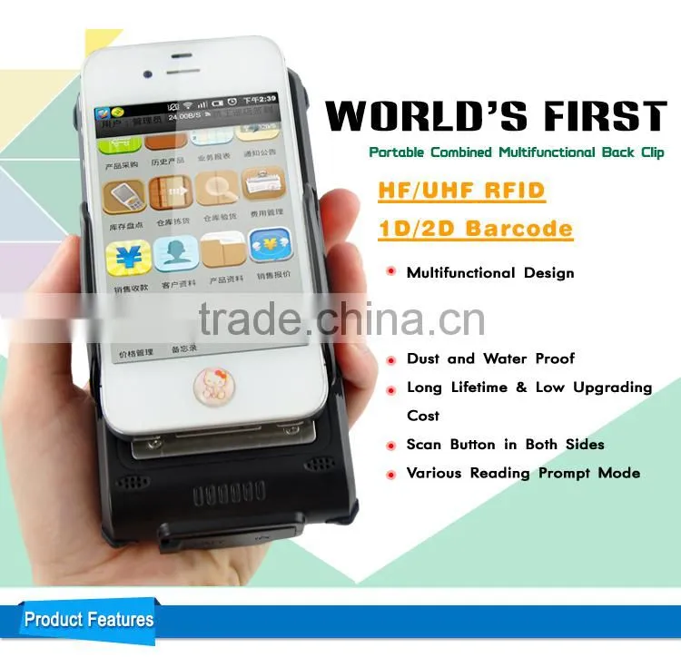 3000mA Battery, Portable Cell Phone Specialized Bluetooth Barcode Scanner