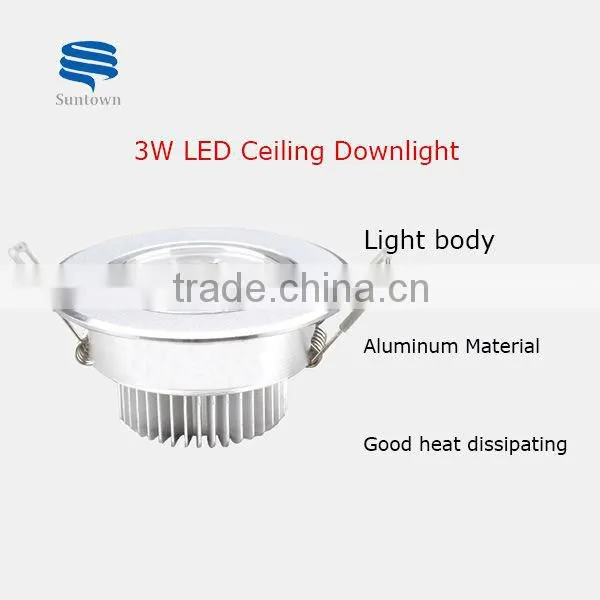 CE & ROSH approved 3W LED downlights with 2 years warranty