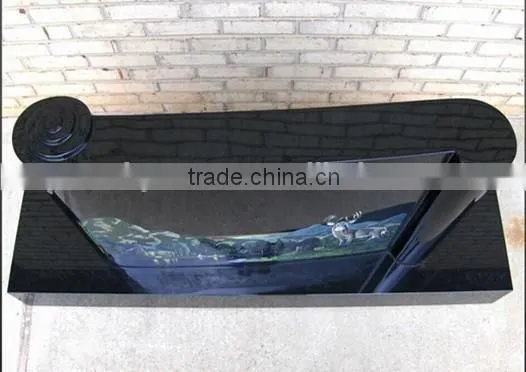 Good Quality Competitive Price Shanxi Black Granite Bible Shaped Upright Headstone
