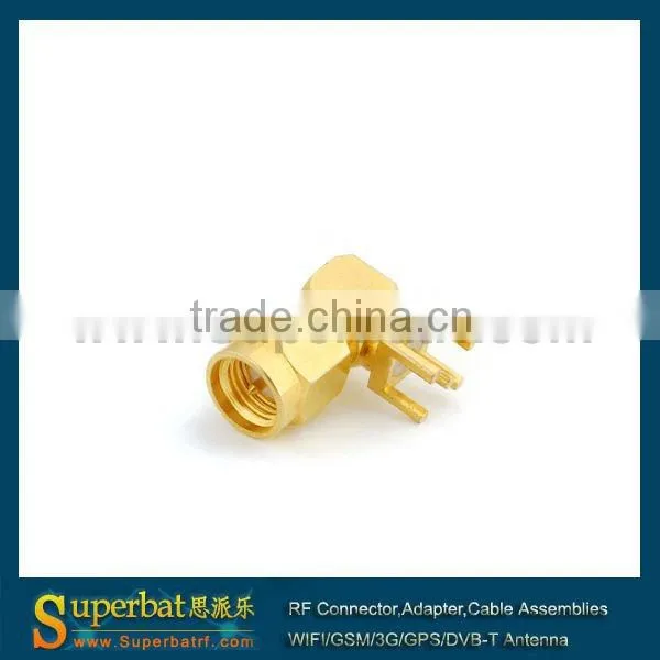 SMA thru hole Plug right angle PCB Mount sma connector for lmr240