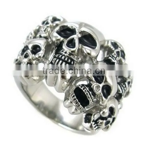 Stainless steel Skull finger rings fashion punk rings