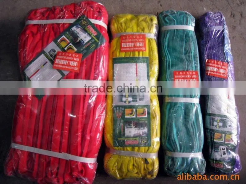 wire slings safety factor 6:1 polyester tape for round sling
