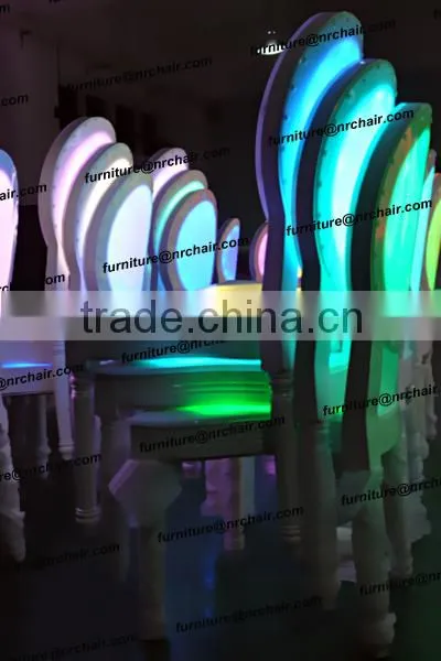 Hot Banquet LED illuminated wooden and acrylic stackable chairs