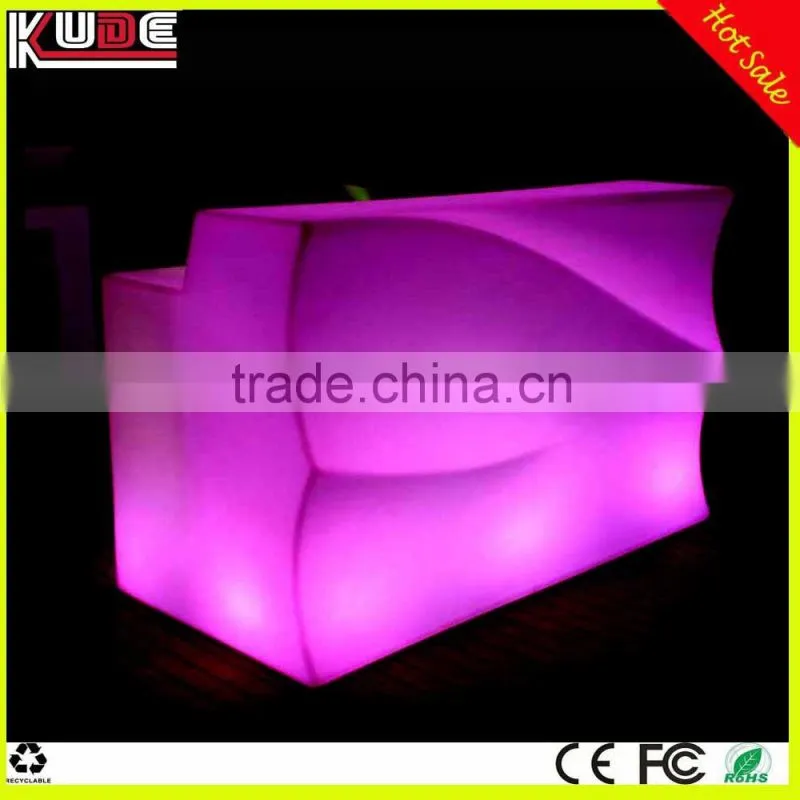 illuminated led bar furniture/multicolor change led bar table/led round bar counter