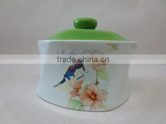 2015 new fine decal design ceramic egg cup holder
