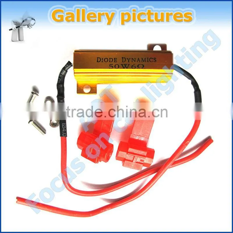 50W 6Ohm LED Load Resistors for LED Turn Signal Lights And LED License Plate Lights (Fix Hyper Flash, Warning Cancellor)