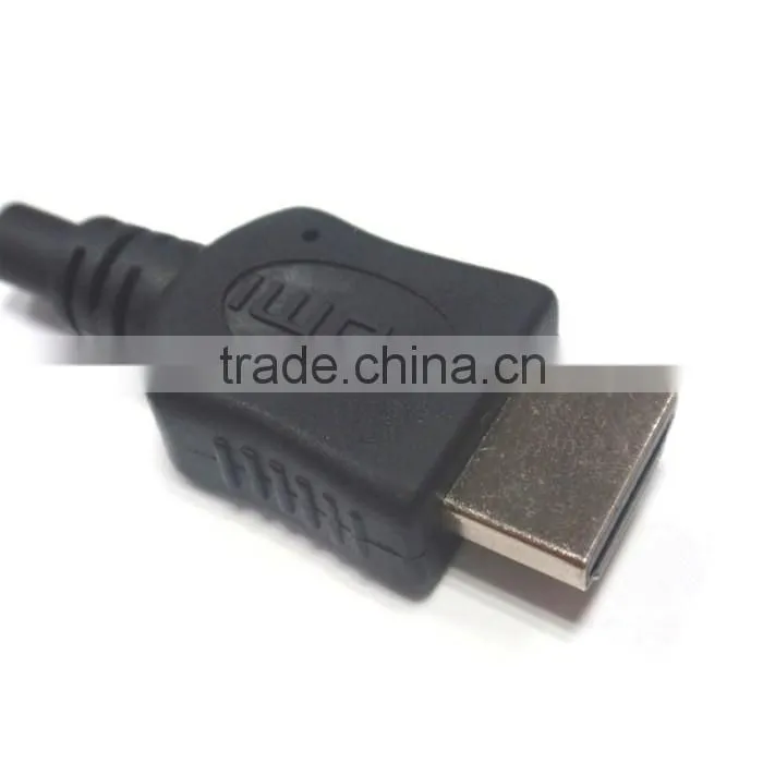 Factory model injection black 1.3v tv out hdmi cable cheap with UL CE made in China