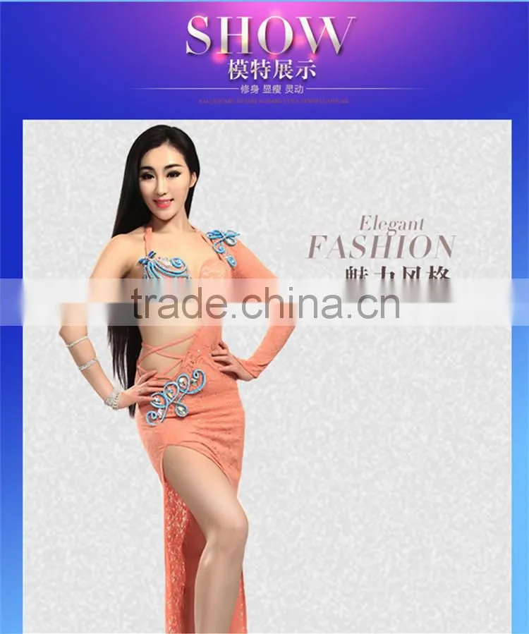 Lace Sexy Belly Dance Costume, Belly Dance Bra and Dress Set QC2258