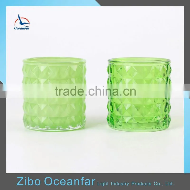 Custom Color Wholesale Glass Candle Holder Tealight Holder