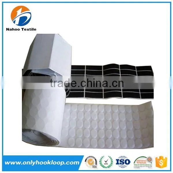Hook and loop adhesive, self adhesive hook and loop dots, sticky hook loop