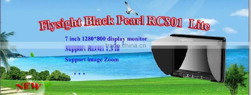 G2719 Flysight black Pearl RC801 lite 1280*800 7 inch HD lcd display monitor /w HDMI input