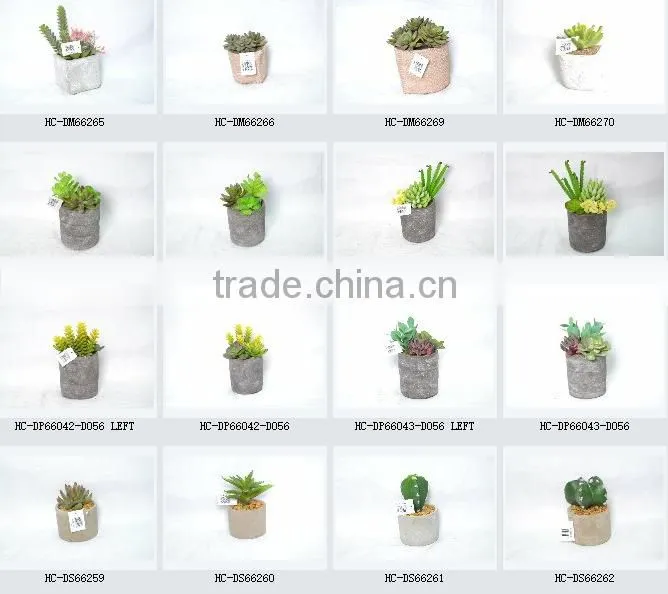 Mixed Green Artificial Succulent Plant In Tiny Pot
