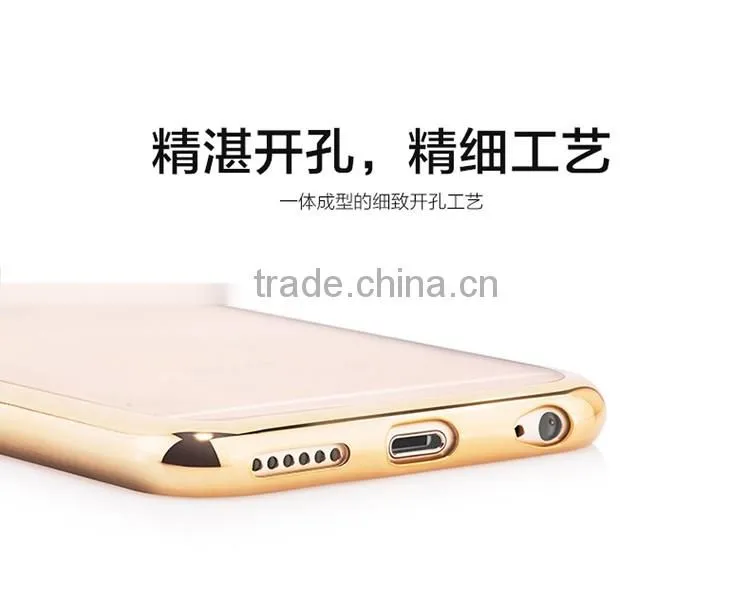 High Quality Transparent Electroplate TPU Back Case for iPhone 6plus 6s plus 5.5inch