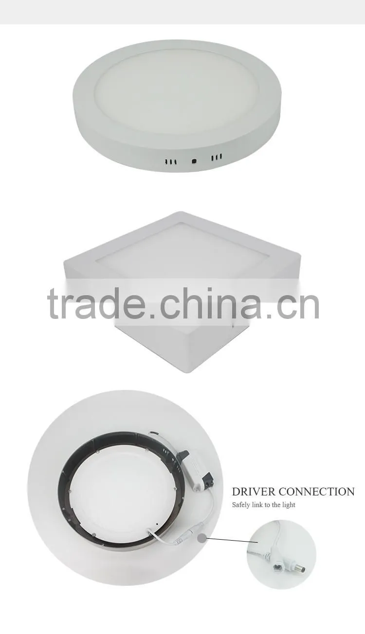 zhongshan factory 12W 15W 18W 24W led round recessed panels with many color choices