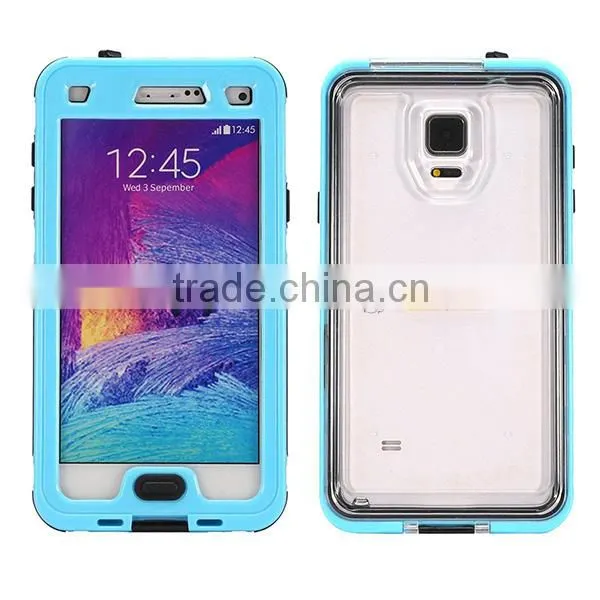 New Shockproof Waterproof Mobile Phone Case for Galaxy Note 4 With Button