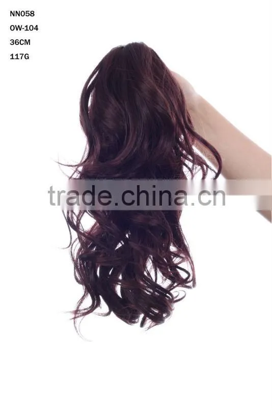 claw ponytails red curly hair