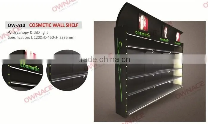 Wall Display Shelf Cosmetic Shelving Rack Beauty Products Display Shelf