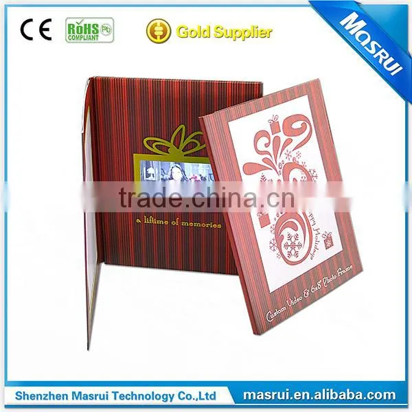 Fancy Muslim Customized Printing 1.8"-10.1" LCD Screen Video Wedding Invitation Card
