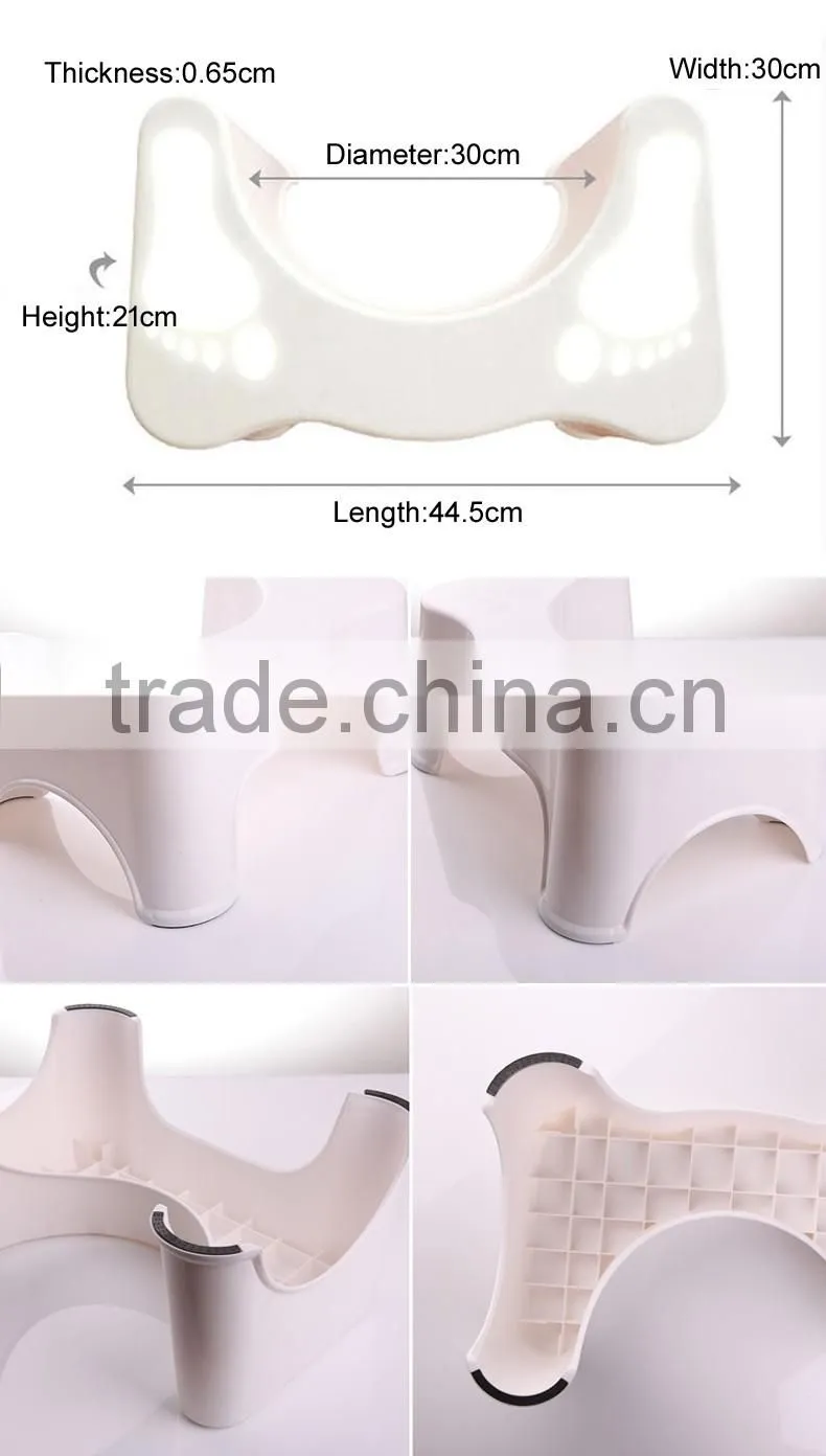Popular platic ergonomic toilet squatting stool for sale