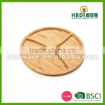 Round food serving tray