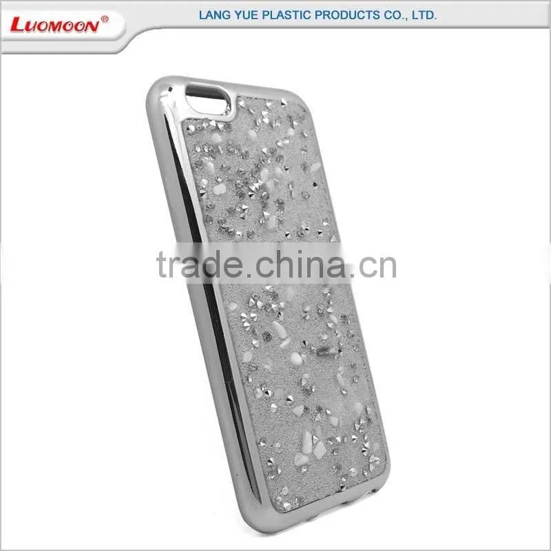 tpu electroplating mobile phone diamond back case for gionee p2 s6 pioneer p5w